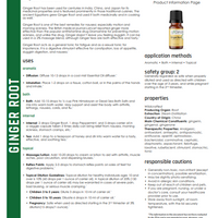 Ginger Root Essential Oil - Great for Nausea and Morning Sickness