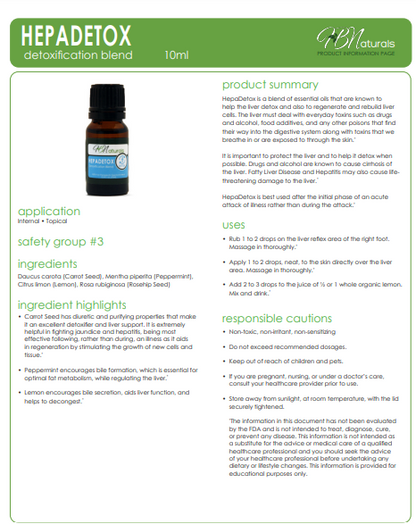 Liver Detoxification Essential Oil Blend