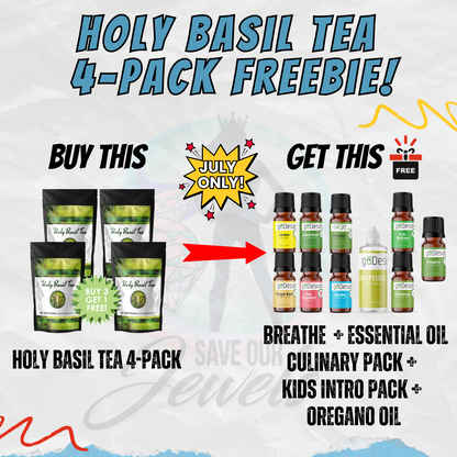 Holy Basil Tea - 60 Servings. Buy 3, Get 1 Free
