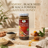 Turmeric, Black Seed & Maca Powder Natural Honey - 16 oz