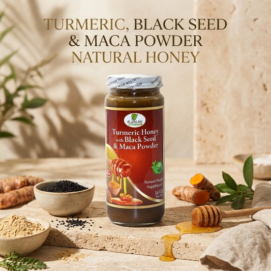 Turmeric, Black Seed & Maca Powder Natural Honey - 16 oz