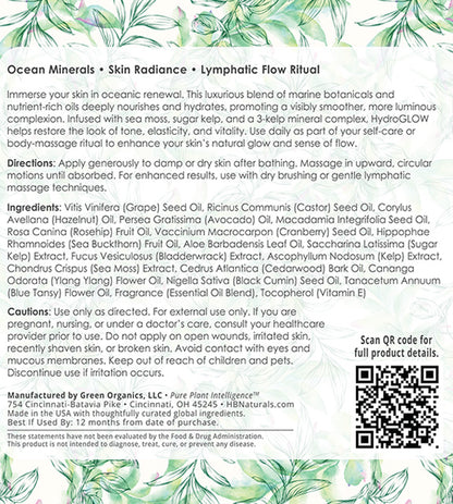 HydroGlow Luxury Mineral Body Oil - Contains 92 Essential Minerals + 10 Essential Vitamins