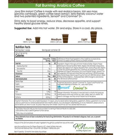 Java Slim Fat Burning Coffee