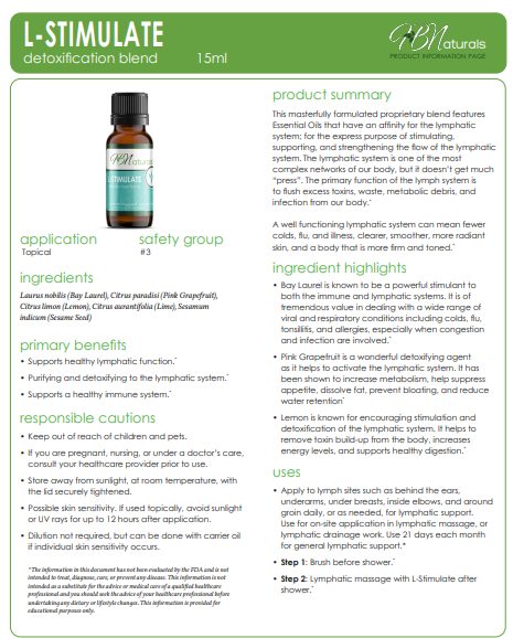 Lymphatic System Detoxification Essential Oil Blend