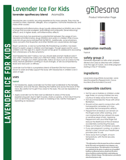 Lavender Ice Soothing Essential Oil Blend for Migraines and Headaches