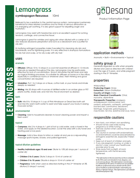 Lemongrass Essential Oil