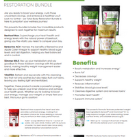 Total Body Restore Kit - Heart Health, Detox, Energy, Reducing Cravings & Weight Loss - Includes a FREE Gift