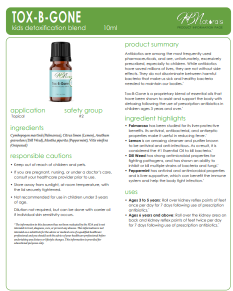 Tox-B-Gone Kids Detoxification Essential Oil Blend