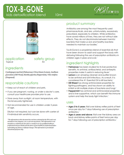 Tox-B-Gone Kids Detoxification Essential Oil Blend