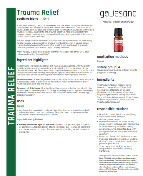 Trauma Relief Soothing Essential Oil Blend