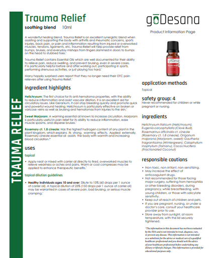 Trauma Relief Soothing Essential Oil Blend