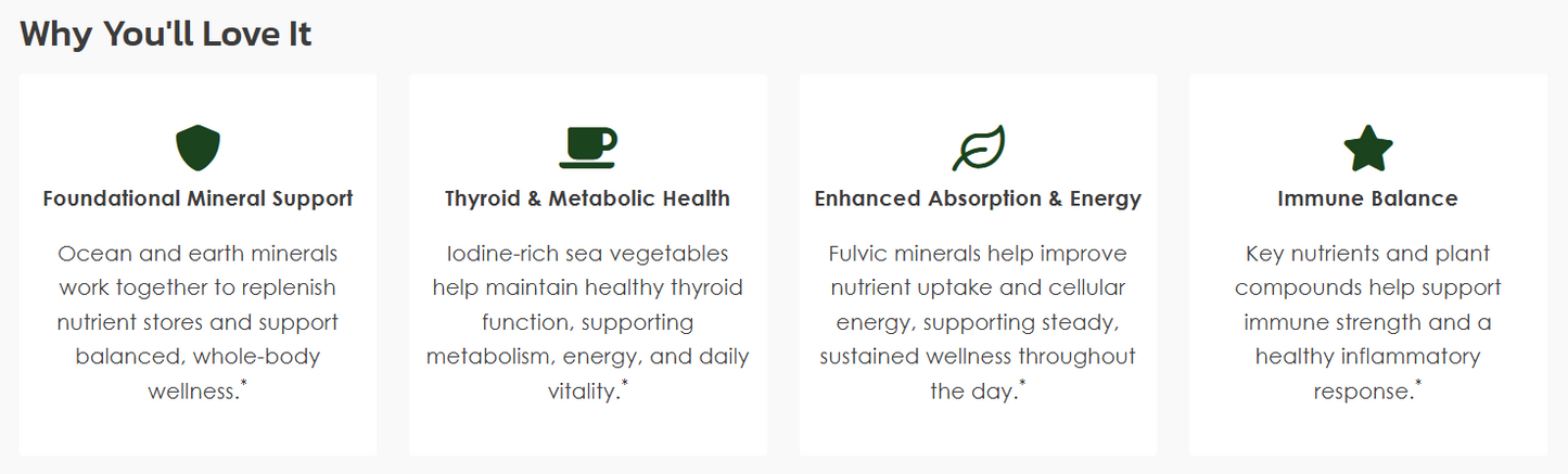 Vital Core Trio - Contains 70 Trace Minerals, 16 Essential Vitamins, 12 Essential Amino Acids, & 2 Essential Fatty Acids