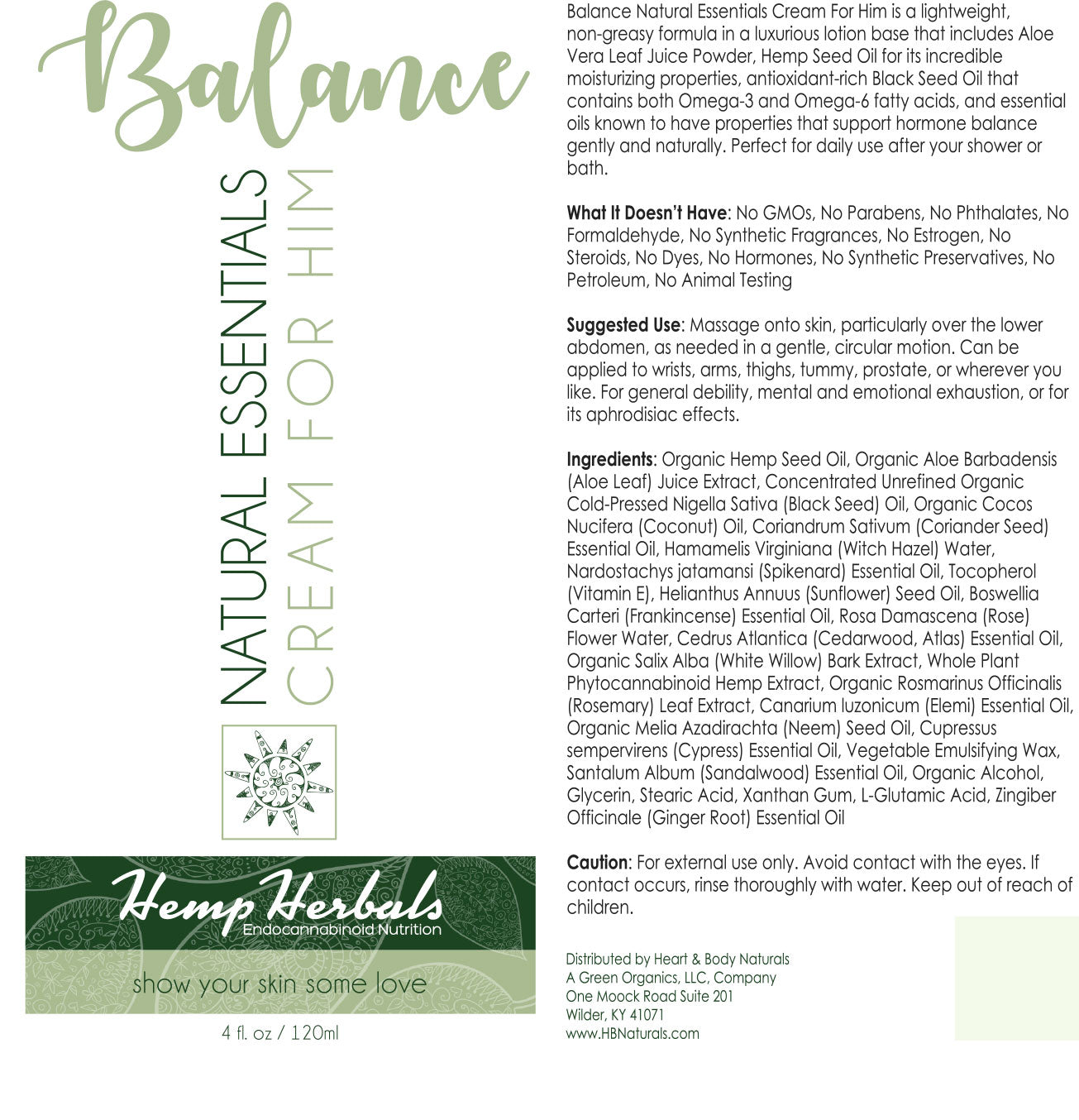 Balance Him Hormone Balancing Essential Oil Cream