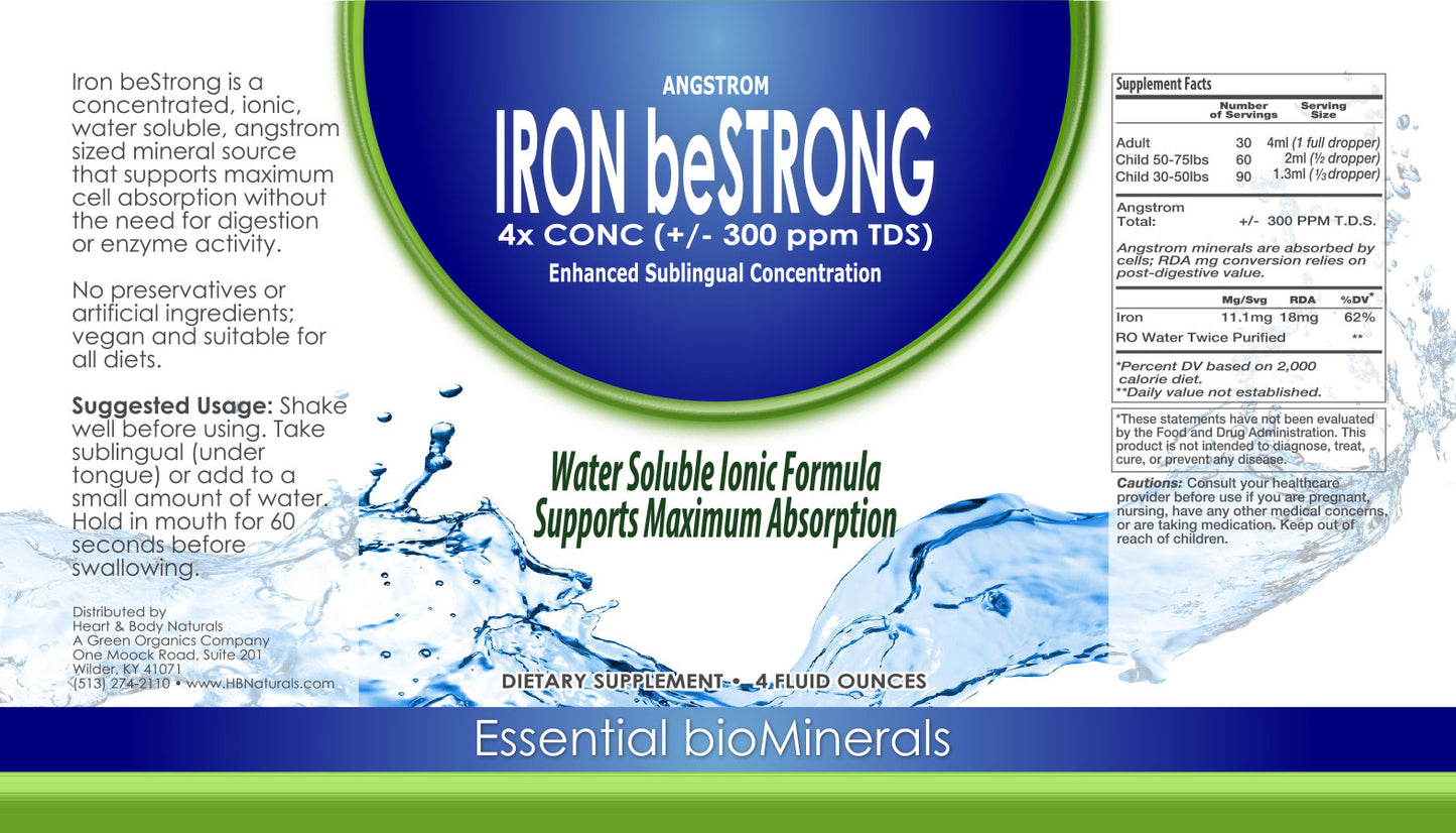 Iron beStrong Biomineral - Attracts Oxygen and Builds Blood