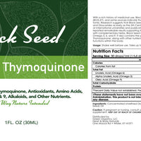 3,000 mg Thymoquinone (5%) Hexane-Free Organic Cold Pressed Black Seed Oil - Pure & POTENT