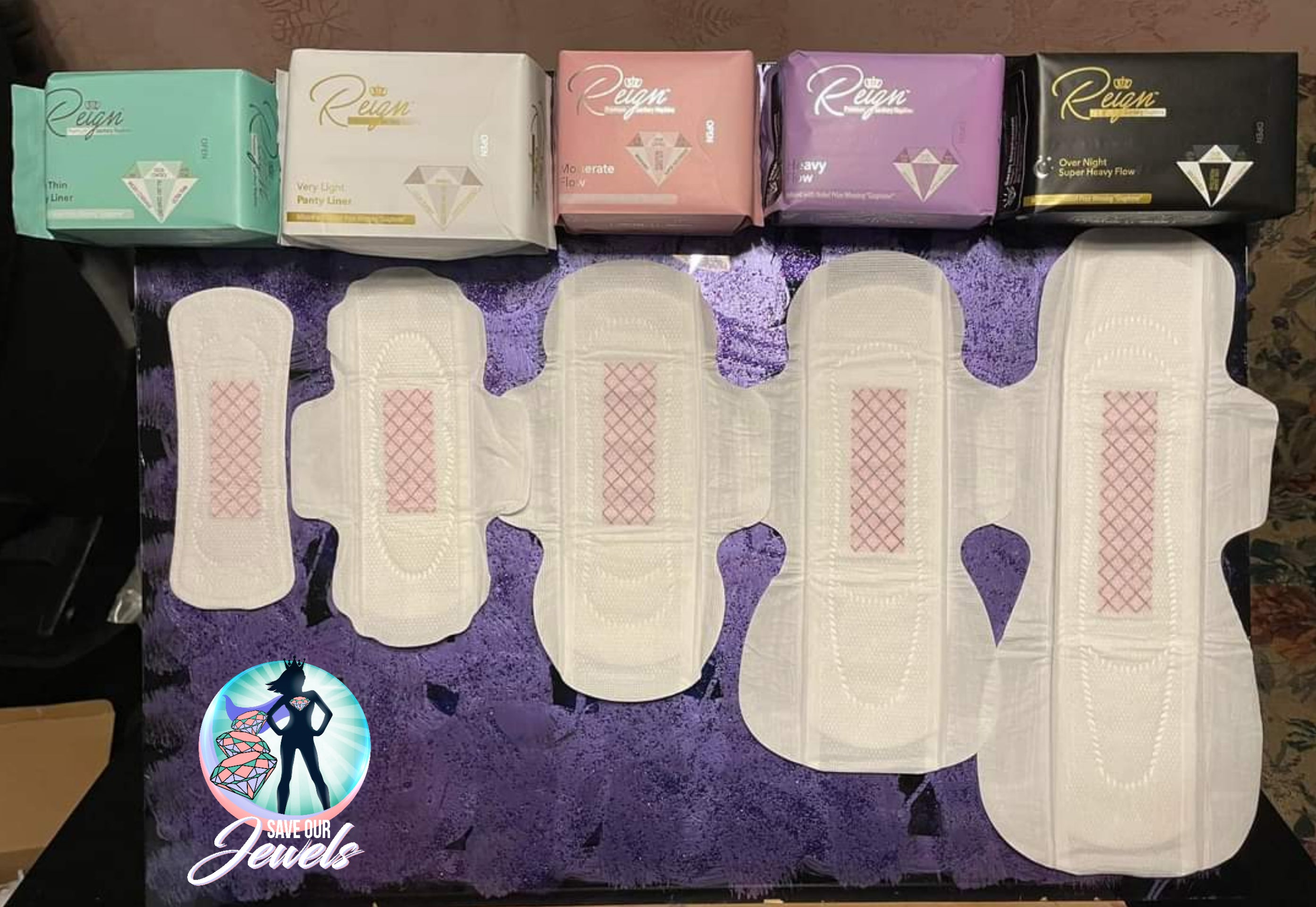 4-Pack Reign Premium Sanitary Napkins